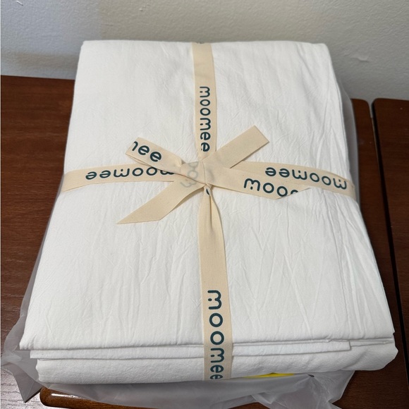 MooMee Bedding Duvet Cover Set 100% Washed Cotton - Oversized Queen - 98 x 98 - Picture 5 of 6